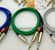 สายเปิดเพลง TRS3.5mm to TSx2 LIDGE SOMMER พร้อมใช้ ขนาด 2x0.22mm ยาว 1.5m 2m.  3m. *เลือกสีได้