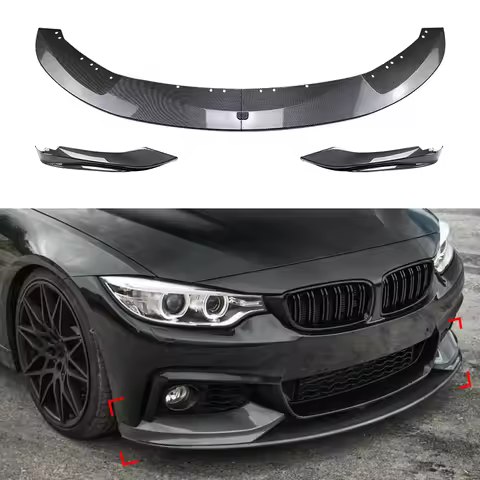 Front Bumper Splitter Lip For BMW F32 F33 F36 4 Series 420i 425i 430i M440i 2014-2020 MP Style Diffu