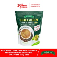 FITGUM - COLLAGEN CHIA COFFEE MIX 10 SACHETS x 12g 120G