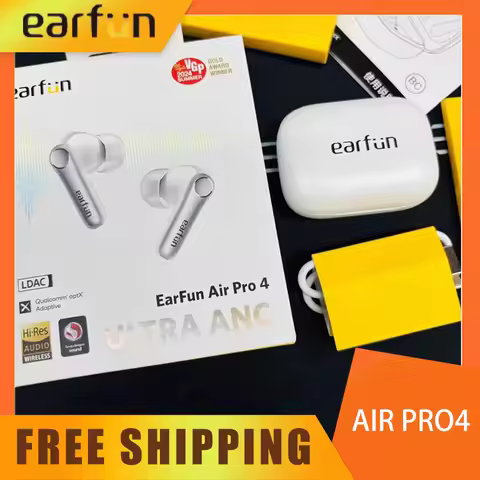 EarFun Air Pro 4 Earpbuds Active Noise Reduction HI-FI Wireless Bluetooth 5.4 Earphone E-sports IPX5