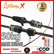 Joran Pancing Artemis X UL Power 1-6LB Solid Tip 50kg Max Drag Casting Spinning Micro Jigging Rod