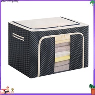 35L/80L/110L Large Capacity Foldable Cotton Linen Storage Box Steel Frame Storage Extra Large Box