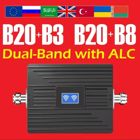 HWATEL Europe Band B20 B3 B1 800 900 1800 2-Band Dual Bands Cellular Signal Amplifier Repeater GSM 2