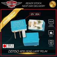 DENSO Blue Black 4 Pins Head Lamp Multipurpose Power Car Relay (MADE IN JAPAN) Waja/Wira/Toyota/Honda/Proton/Perodua