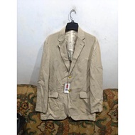 UNIQLO BLAZER LINEN BLEND CREM SZ L FIT XL