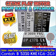 MOTORCYCLE NUMBER PLATE STANDARD FONT AND NEW FONT KORLANTAS LOGOADA
