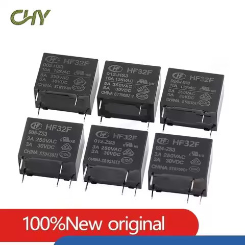5/20Pcs/Lot HF Original Macro Transmission Relay HF33F JZC-32F HF32F-012-HS3 5/9/12/24V 3/5/10A HS/H