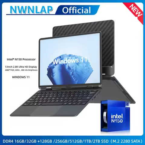New Product Launch 13-inch Carbon Fiber Laptop with Intel N150 2.8K HD Screen, Weighing Only 0.97, S