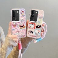 Casing Vivo V29 Casing Vivo V29 Pro Casing For Vivo Equipped with mirror bracket 3D Doll hard Phone 