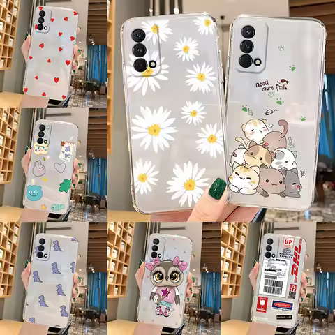Flower Clear Soft TPU Case For Realme GT Master Edition Cover Q3 Pro Carnival Bumper Capa Coque For 