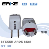 WHITE SQUARE GROUND PLUG ST 68 ERKE - ORIGINAL SNI STANDARD SQUARE PLUG