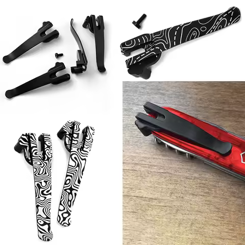 6 Colors With Screws Stainless Steel Knife Pocket Clip Back Clamp for 91MM Victorinox Swiss Army DIY