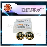 RXKING RX KING ORIGINAL YGP 3KA-F417B-10 TANK GOLD FORK EMBLEM 2 PCS