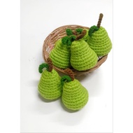 🍐pear keychain crochet🍐 crochet keychain buah buahan🍐 keychain handmade fruit🍐