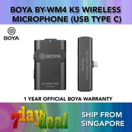 BOYA BY-WM4 PRO-K5 (2.4GHz wireless microphone kit 1 TX + 1 USB Type-C Receiver) (For Type-C Devices)