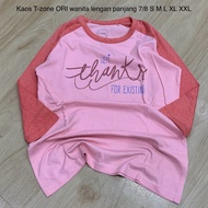 Original T-zone T-Shirt 7 SleeveWanita/8 Long Sleeve
