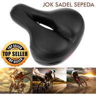 Sadel Sepeda Shock Absorber Big Buttt Jok Saddle Empuk Nyaman Lebar Kulit Sintetis Bike Sadle Duduka