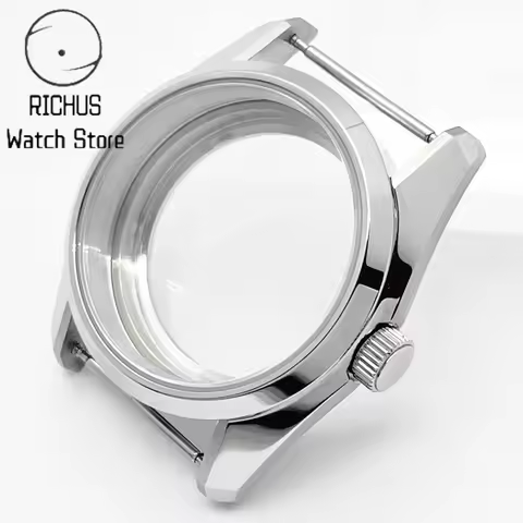 RICHUS 36mm Case Sapphire Glass Silver Watch Case Fit NH ETA2824 PT5000 Movement Watch Accessories