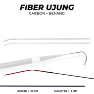 FIBER TIP BLANK ROD CARBON SOLID + THREAD 0.9x1.95x450 | PER piece