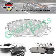 Münster Disc Brake Pad Front for Toyota Altis ZRE141 1.6E ZRE142 1.8 E G ZRE143 2.0V 2010 1ZR-FE 2ZR