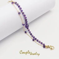 COUPLE-JEWELRY​สร้อยข้อมือ2ชั้นหินแท้