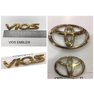 Emblem logo Toyota Gold Vios gold TRD sportivo Vios Dugong Vios Keli Vios NCP93 Vios NCP150 vios ncp