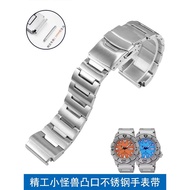 Suitable for Seiko Little Monster Stainless Steel Watch Strap Dog Teeth Red Teeth SRP307 313 SKX779 781 Stainless Steel