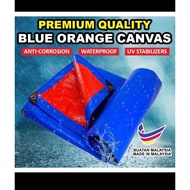 blue orange waterproof canvas 20”x20”