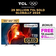 2024 TCL T7B QLED TV 55 65 75 inch | AI Smart Google TV | Eye care Version | QLED PRO| 55inch is pre