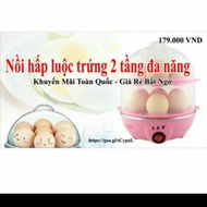 Convenient 2-layer food steamer and egg boiler