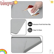 LUOYAO Silicone Coffee Mat, Raised Edges Waterproof Coffee Bar Mat, Durable 15.75x19.69 Inch Thick S
