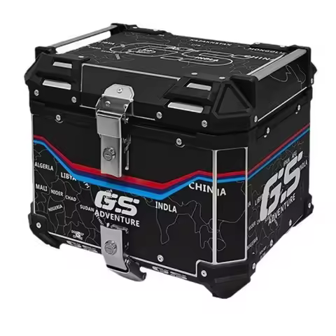 36L/45L/55L/65L Universal Motorcycle Aluminum Alloy Tail Box - Waterproof Storage Luggage Compartmen