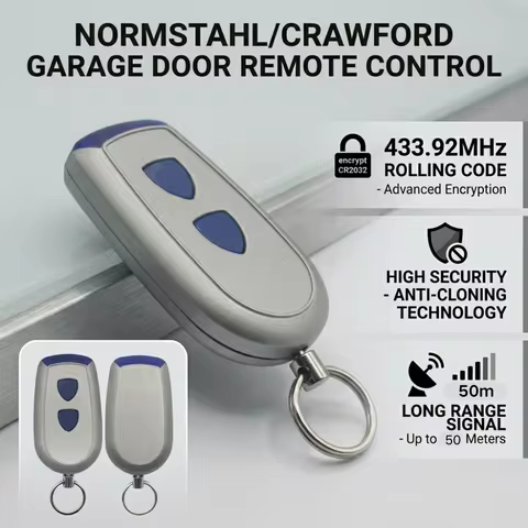 433.92MHz Rolling Code Garage Remote Control NORMSTAHL CRAWFORD Standard Steel T433-4 EA433 2KS 4KS 