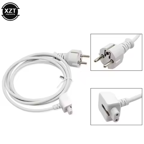 New AC Power Adapter EU Europe Plug Extension Cord 1.8M 6ft Cable For Mac for MacBook Pro Laptop Ada