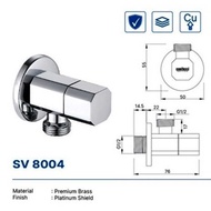 Stop Valve Dekkson SV 8004 Chrome Stop Valve