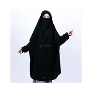 Toped - French Khimar Zahira Jetblack Alsyahra Exclusive