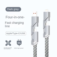 สายชาร์จสายชาร์จ USB เร็วแบบ4 In 1สำหรับ Xiaomi OPPO Samsung โทรศัพท์มือถือสายชาร์จแท็บเล็ต