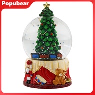 Christmas Snow Glass Ball Mini Christmas Tree Ball with Swirling Glitters Tabletop Clear Ball Orname