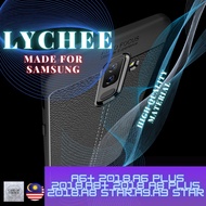 Samsung Galaxy A6+ 2018/A6 Plus 2018/A8+ 2018 A8 Plus 2018/A8 Star/A9/A9 Star Laychee Leather Graine