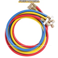 FREEYIO785BH 3pcs AC Charging Hose, 1/4in SAE Flare Thread High Pressure Refrigerant Charging Hose, 