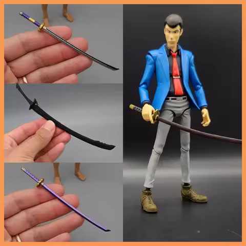 1/12 Japanese Samurai Sword Ancient Samurai Long Sword Mini Accessories For 6" SHF figma romankey Ac