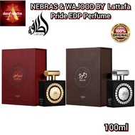 Lattafa Perfumes Nebras & Wajood Value Pack - Lattafa Pride EDP (3.4 oz) Eau De Parfum - Aromatic & 