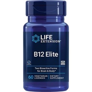 Life Extension B12 Elite 60 Lozenges, for Energy Metabolism, Brain and Nerve Health