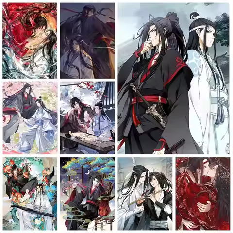 Mo Dao Zu Shi Diamond Painting Fantasy Anime Diy Diamond Embroidery Cross Stitch Wei Wuxian Poster H