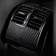 【Must-have】 Car Carbon Fiber Rear Air Vent Outlet Panel Cover Trim Fit C-Class W204 2005-2012 car st