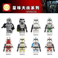 <積木總動員>沃瑪 WM6036 星際大戰系列公仔 迷彩/綠色/紅色...複製人軍團/風暴兵 一套八隻