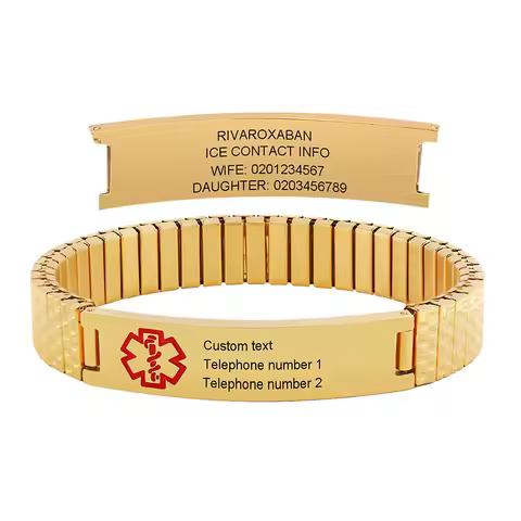 Personalized Medical ID Bracelet Emergency Medical Alert Bracelets for Women Men Custom Alert Bracel