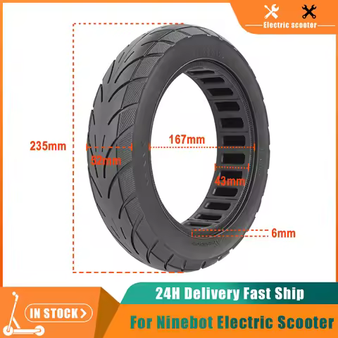 10 Inch 10x2.125 Rubber Solid Tire For Ninebot Segway F20 F25 F30 F40 Electric Scooter Tubeless Thic
