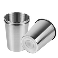 3 Pack 8 Ounce 230ml Stainless Steel Cups Shatterproof Pint Drinking Cups Metal Drinking Glasses for
