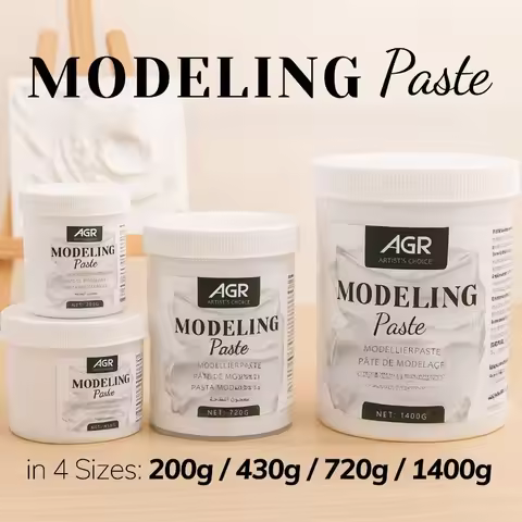 200G/1400G Texture Paste Modeling Cream 3D Acrylic Thickening Medium Gesso For Acrylic Texture Paint
